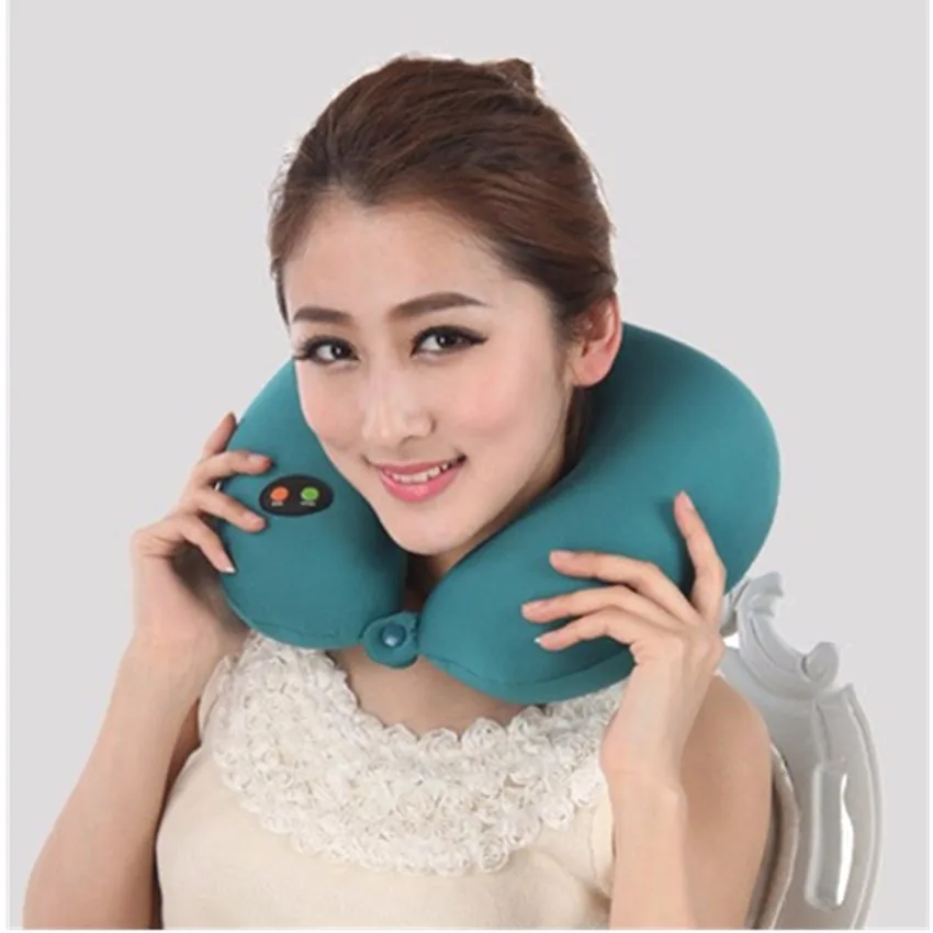 U Shape Electrical Neck Massager pillow Microbead Battery Operated Vibratingin Massage