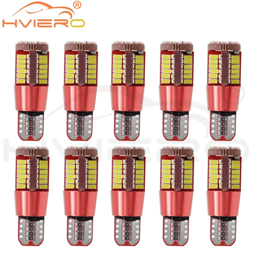 10X T10 W5W 168 192 W5w 57smd указатель поворота номерной знак лампа багажника светодиодная