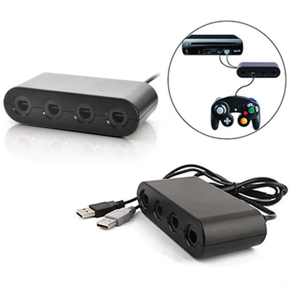 4 Ports for GC Game Cube to for Wii U PC USB for Nintendo Switch Game