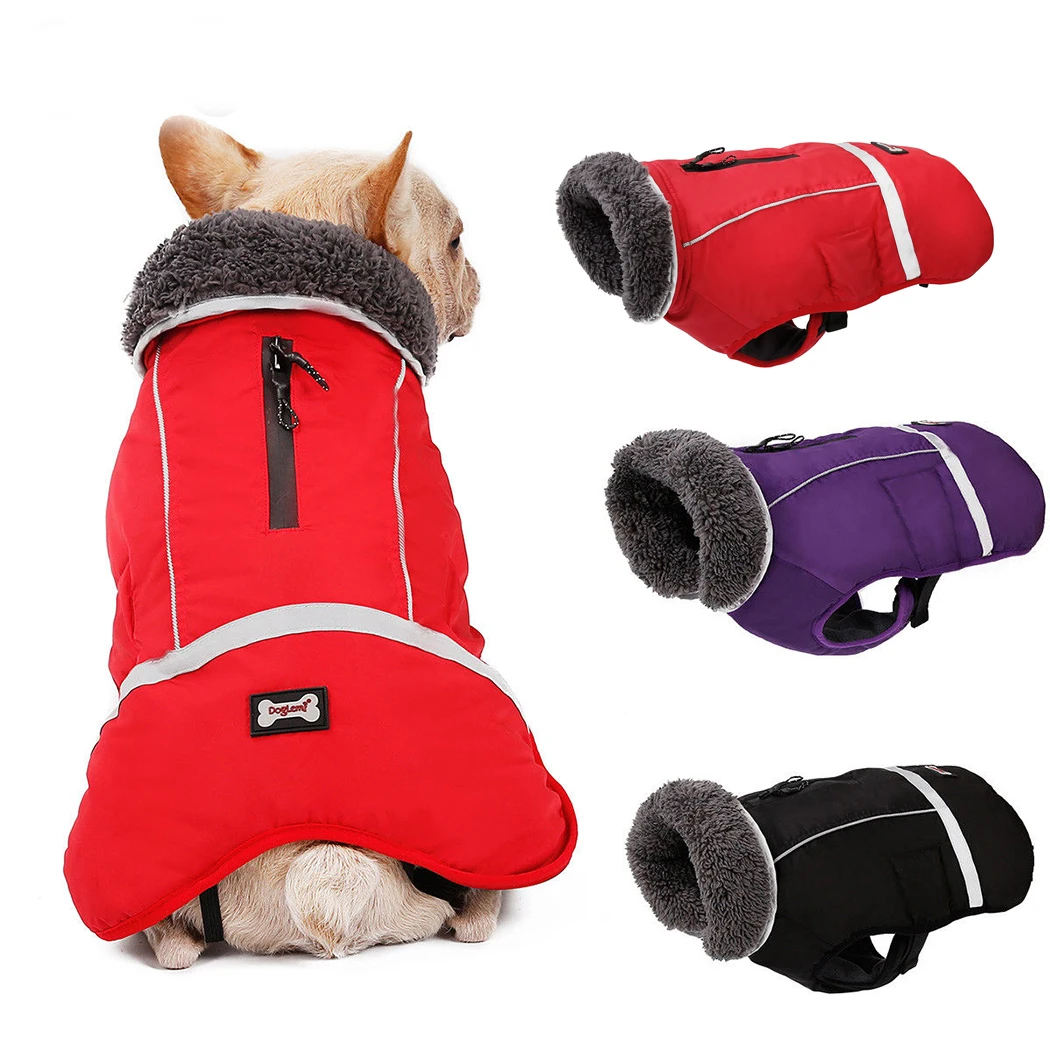 Winter Dog Clothes Waterproof Outdoor Pet Dog Jacket Thicken Warm Dog
