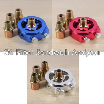 

Universal Oil Gauge Filter Sandwich Plate Pressure Temperature Sender Sensor