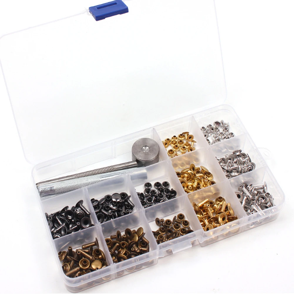 

180set Snaps Fixing Tools Fastener Rivets Craft Metal Kit DIY Repairing Leather Button