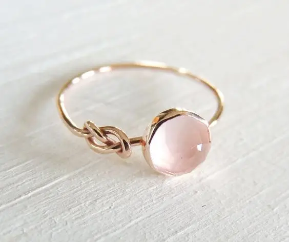 2020 New Fashion Alloy Exquisite Cute Pink Stone Women's Ring Bride Wedding Birthday Special Gifts | Украшения и аксессуары