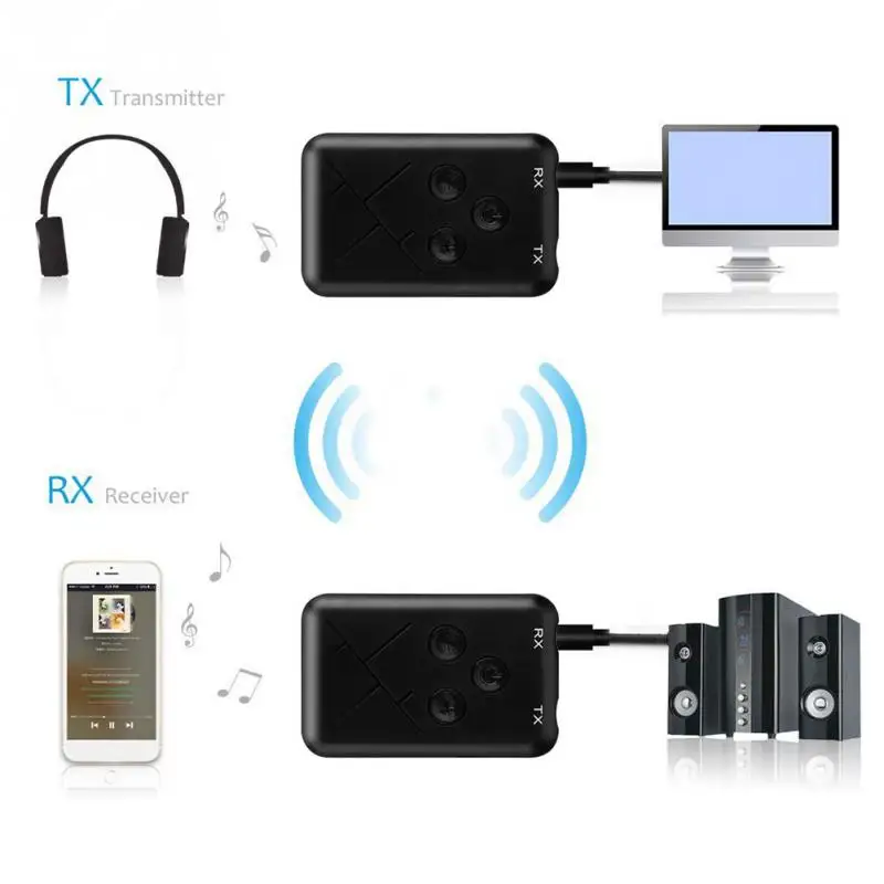 2in1 Bluetooth Transmitter Receiver 3.5mm Stereo Wireless Music Audio Cable Dongle Bluetooth V4.2 Adapter for TV DVD Mp3 PC 2in1 Bluetooth Transmitter Receiver 3.5mm Stereo Wireless Music Audio Cable Dongle Bluetooth V4.2 Adapter for TV DVD Mp3 PC