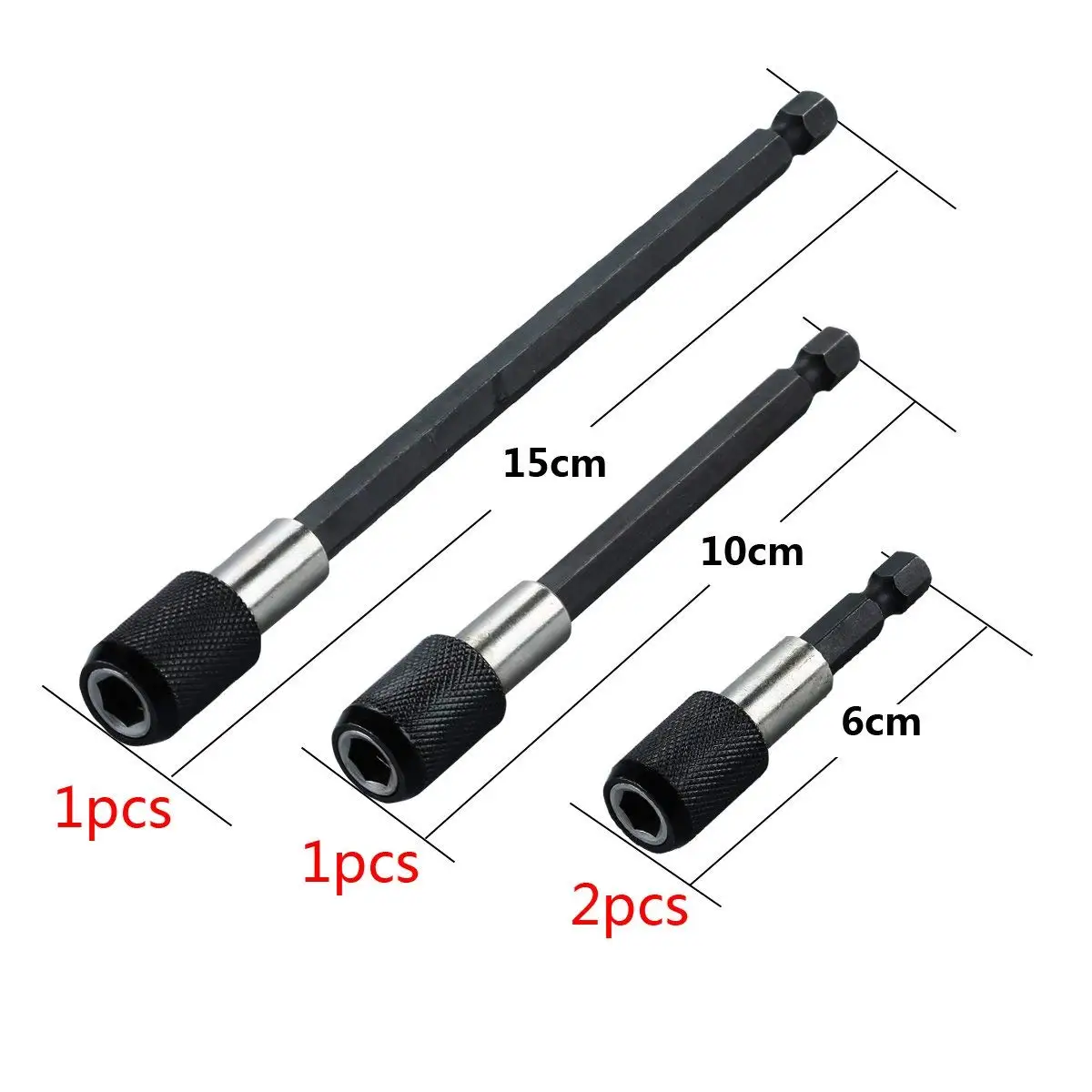 4 шт. набор быстросменных держателей для бит 1/4 дюймов шестигранный хвостовик магнитный держатель для бит для электрической дрели ударный ключ Отвертка