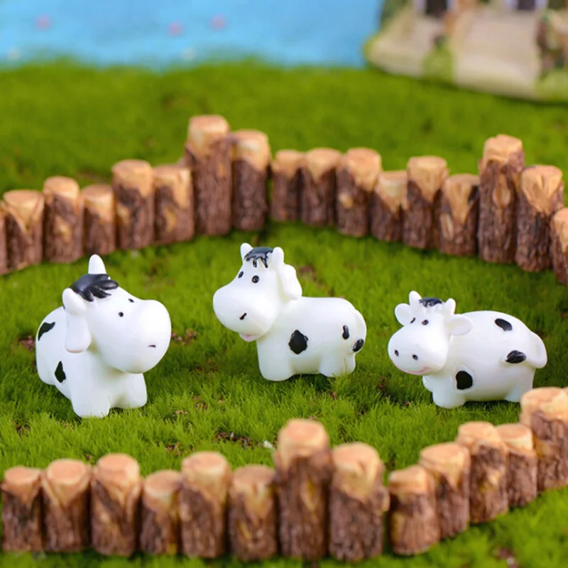 

Miniature Animals Set Dollhouse Ornament Decor Fairy Garden Accs Synthetic Resin