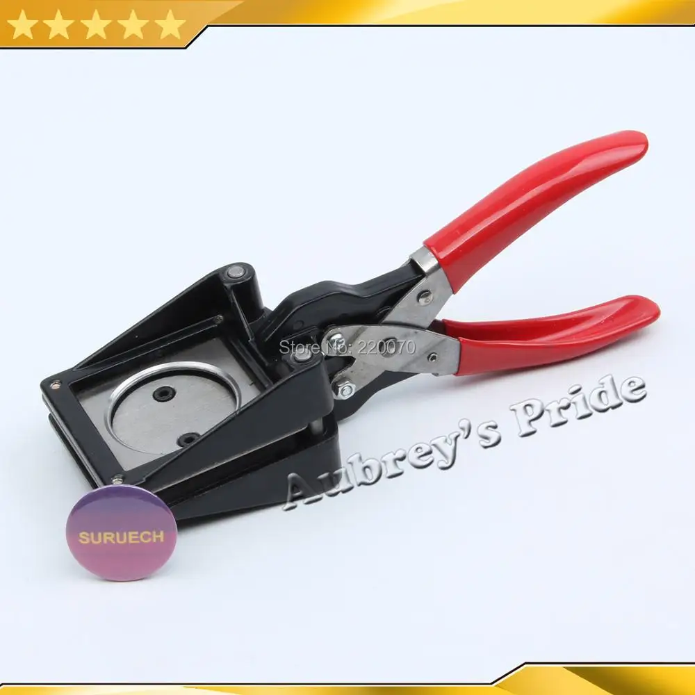 

Free Ship Hand Held Manual Round Actual Cutting Size 37MM 1-1/2" Paper Graphic Punch Die Cutter for Pro Card Making Button Maker