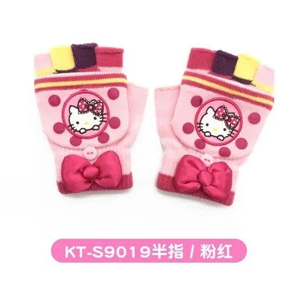 

2018 Pattern Children Autumn And Winter Keep Warm Glove Half Finger Student Household Pink Hand Garden With Claws For Kitchen