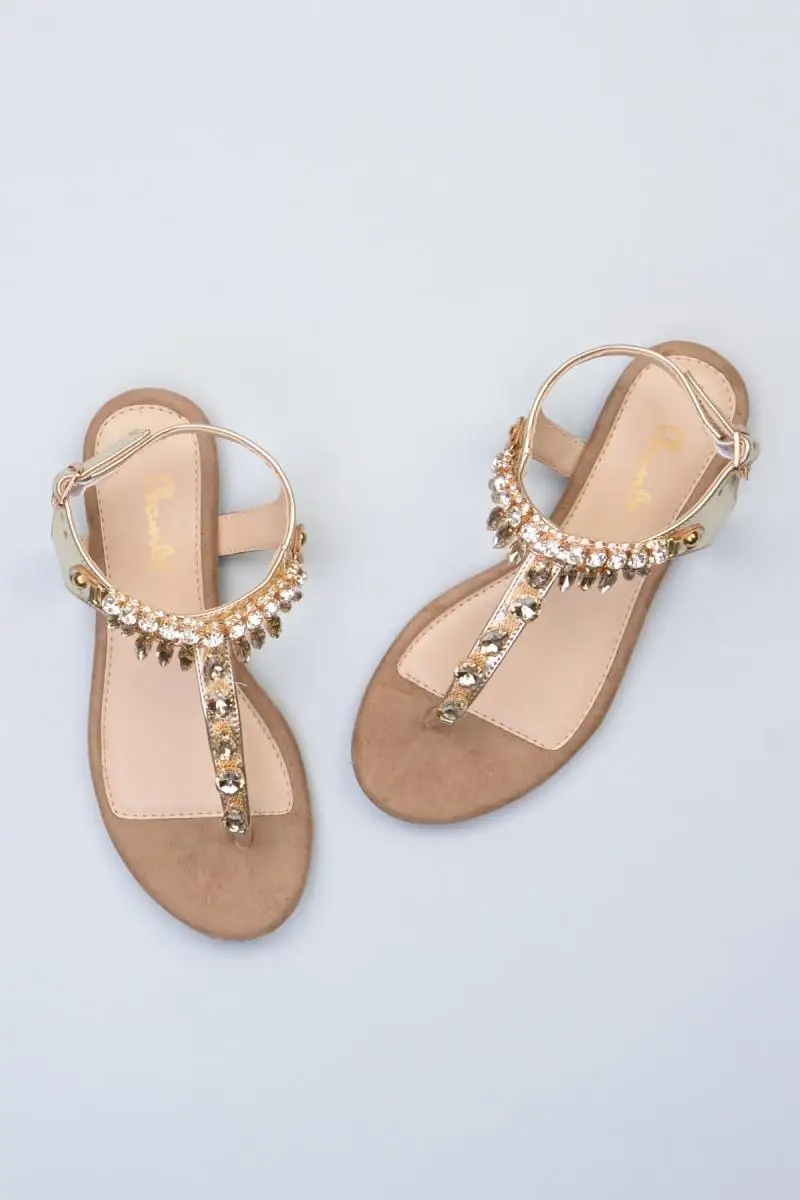 

Bambi Gold Color Women Sandals F0303359109