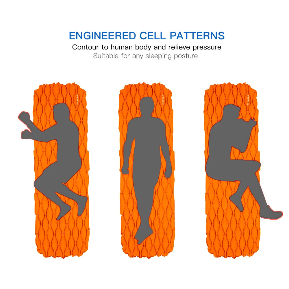 TOMSHOO Сверхлегкий надувной коврик для сна, матрас для наружного кемпинга, походов, альпинизма, путешествий, складной пляжный водонепроницаемый коврик