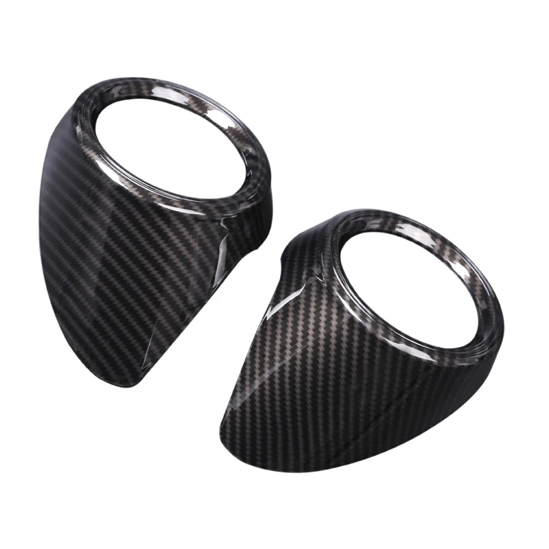 

2Pcs Carbon Fiber Style For Alfa Romeo Giulia 2017 2018 ABS Plastic Rear Row Air Conditioning Vent Cover Frame Trim Car Parts
