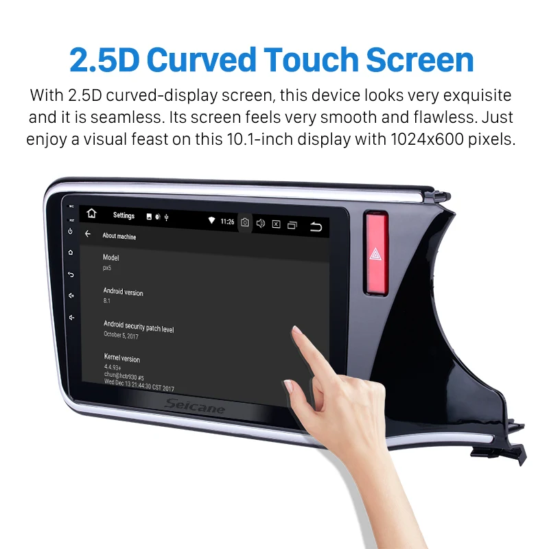 Discount Seicane Touchscreen GPS Car Radio For 2014 2015 2016 2017 HONDA CITY Android 8.1/8.0 10.1" 1Din Wifi Multimedia Player 2
