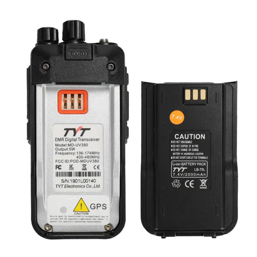 TYT MD UV380 gps двухдиапазонный любительский DMR Tier I & II/аналоговый двухсторонний радио