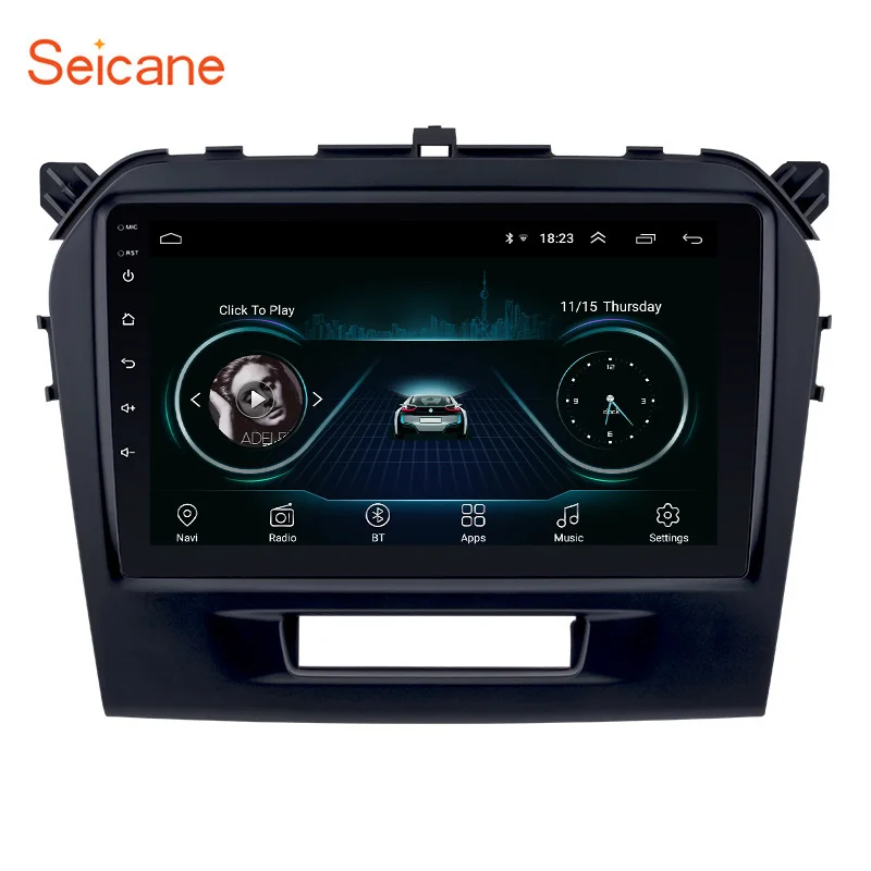 Автомобильный мультимедийный плеер Seicane на Android 9 1 с &quotэкраном GPS HD 1080P для SUZUKI VITARA