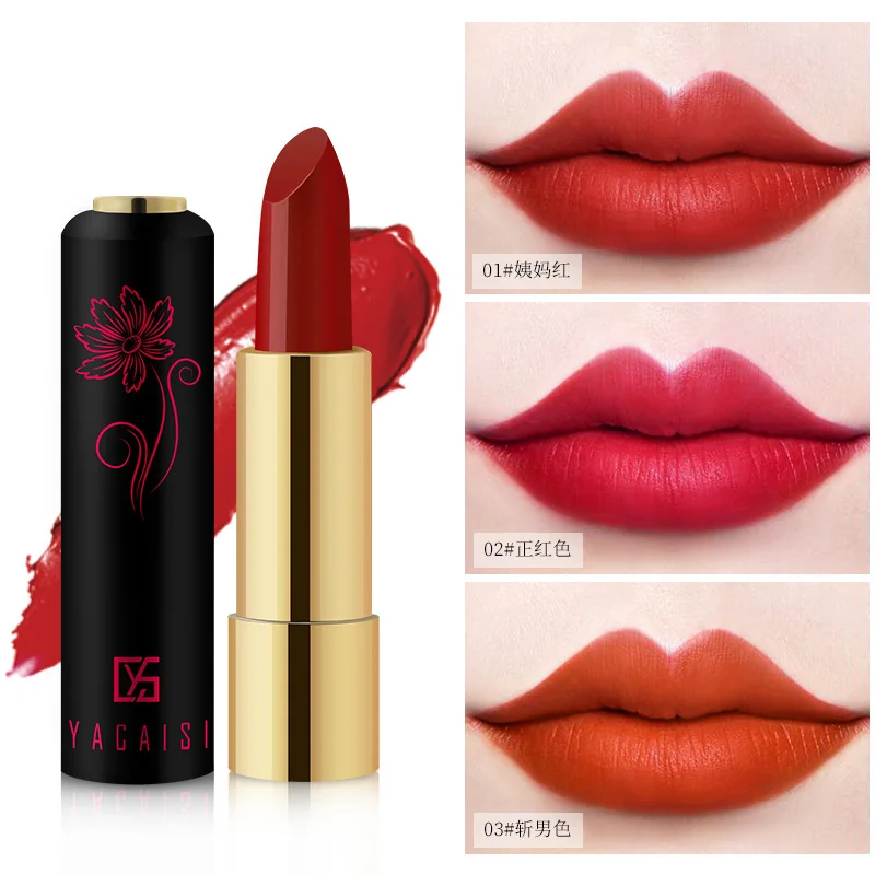 

Chinese Style Retro Matte Lipstick Maquiagem Moisturizer Matt Lip Stick Make up Cosmetics Mate Batom Lips Makeup Lip Balm Pencil