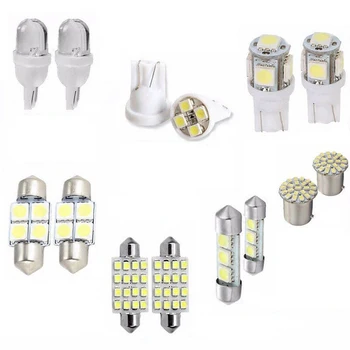 

14x T10 31&41mm LED Bulbs Car Inside Light Dome Trunk Mirror License Plate Lamp