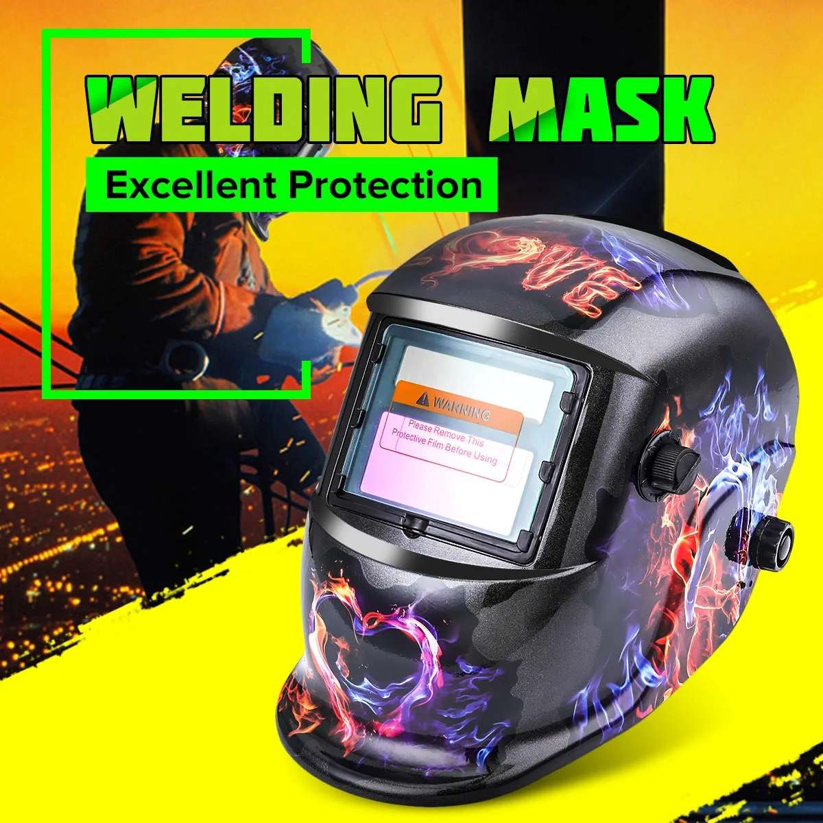 

Electric Welding Lens Caps Welding Mask Helmet Protective Solar Auto Darkening Professional Hood Powered for Welding Machine