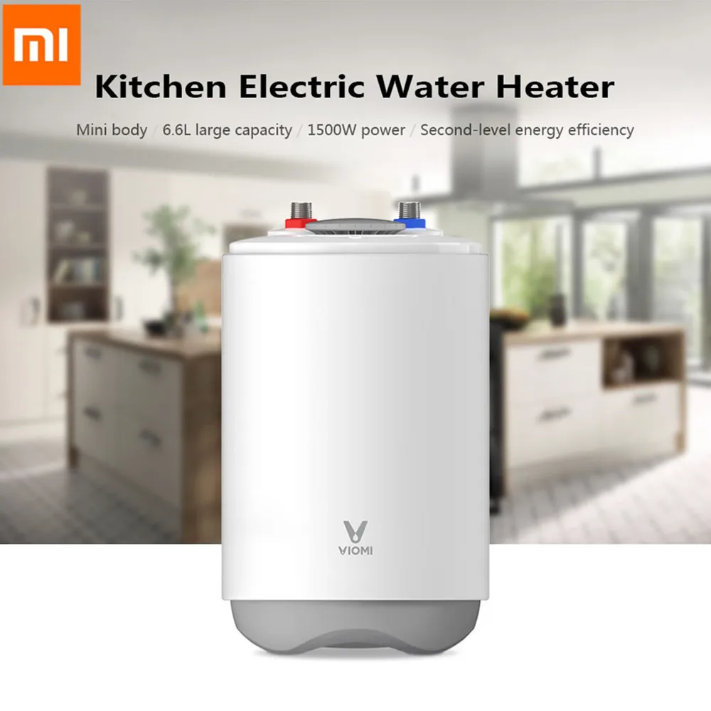 Оригинальный электрический водонагреватель Xiaomi Viomi Df01 переносной водонагреватель для кухни ванной комнаты 6.6l 1500w переносной