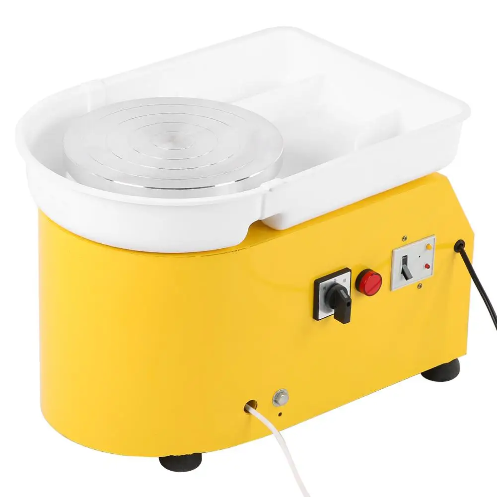 

EU US Plug 250W Electric Pottery Wheel Ceramic Forming Machine with Washable Basin Pedal