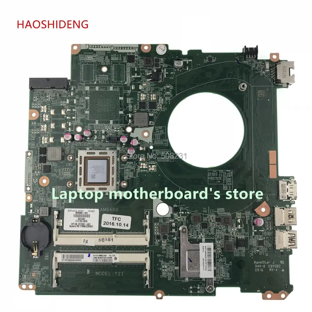 

HAOSHIDENG 809985-601 809985-001 Motherboard For HP Pavilion 17-P 17z-p NOTEBOOK DAY21AMB6D0 A76M A10-7300 fully Tested