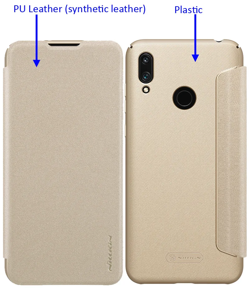 Nillkin Sparkle PU Leather Flip Cover Case For Huawei Y7 2019 / Y7 Prime 2019 Wallet Book