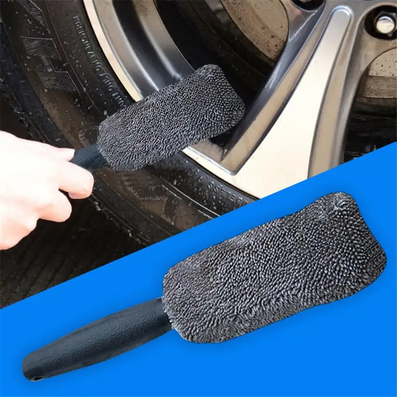 Car Microfiber Handle Tire Leather Gap Cleaner Small Brush Plating Wheel Hub Wash Paint Care Cloth Towel | Автомобили и мотоциклы
