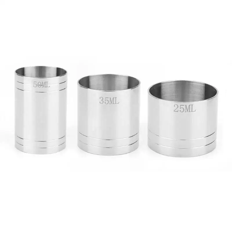 

Stainless Steel Cocktail Measuring Cup Bartender Drink Cocktail Mixer Straight Cylindrical Measuring Cups Party Bar Tools