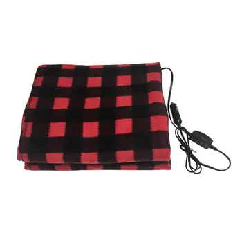 

New Lattice Energy Saving Warm 12v Car Heating Blanket Plush Autumn And Winter 45W Car Electric Blanket