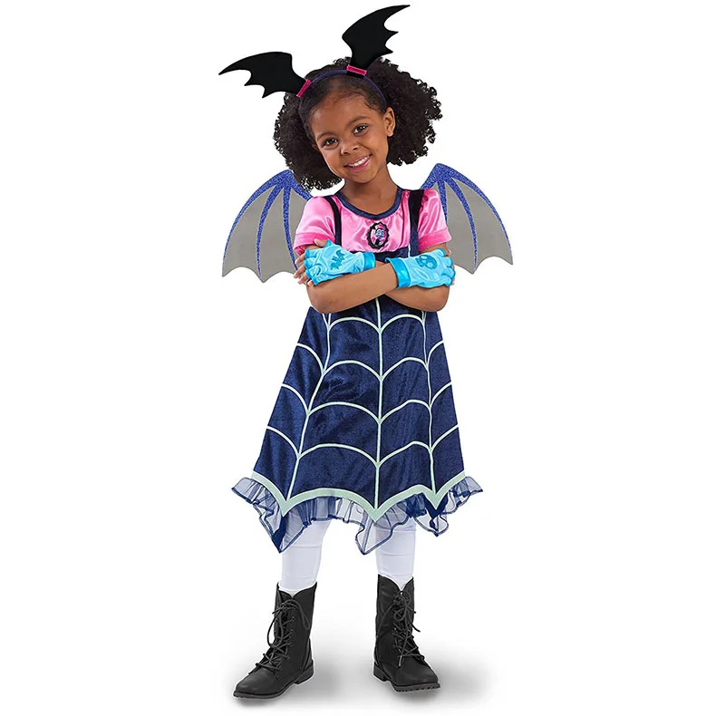 Vampirina/Карнавальные костюмы для девочек на Хэллоуин детское платье