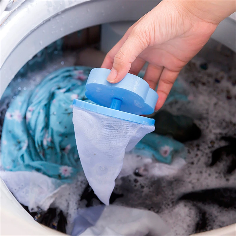 

1Pcs Flower Shape Mesh Filter Bag Laundry Ball Floating Style Washing Machine Filtration Hair Removal Device Home Cleaning Tools