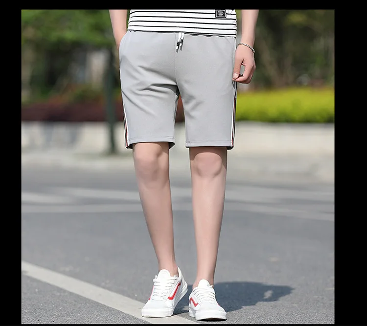 Повседневные мешковатые пляжные мужские шорты до колена полосатые летние свободные шорты больших размеров