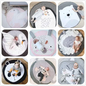 

Soft Cotton Baby Kids Play Mat Floor Rug Game Gym Activity Crawling Blanket