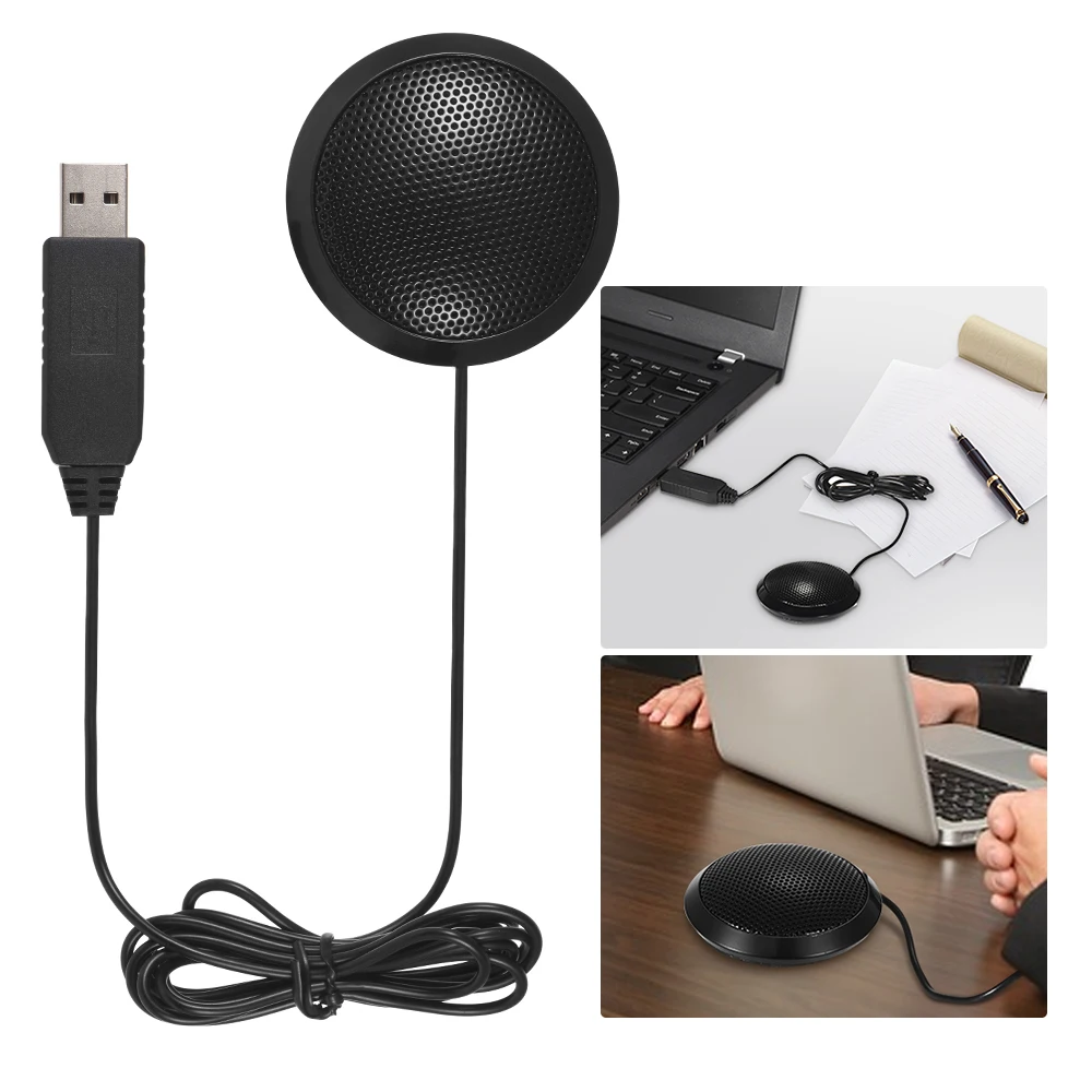 

Desktop Omni-directional Microphone Mic with USB Port for Computers Laptops Portable Mic for Conference Meeting Education
