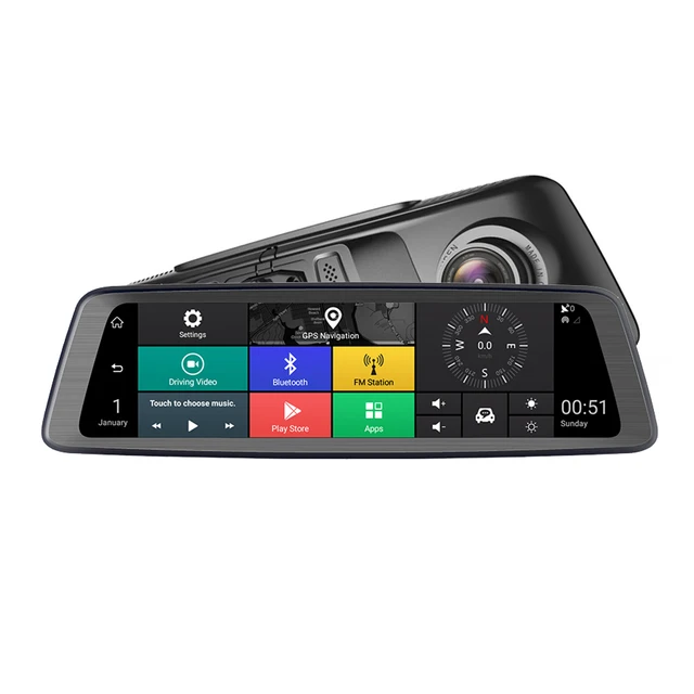 Best Price 10" Car DVR Camera Video Recorder ADAS 4 Channel Mirror 4G Media Rearview Mirror 4 Core Android 5.1 Dash Cam FHD 1080P<br />