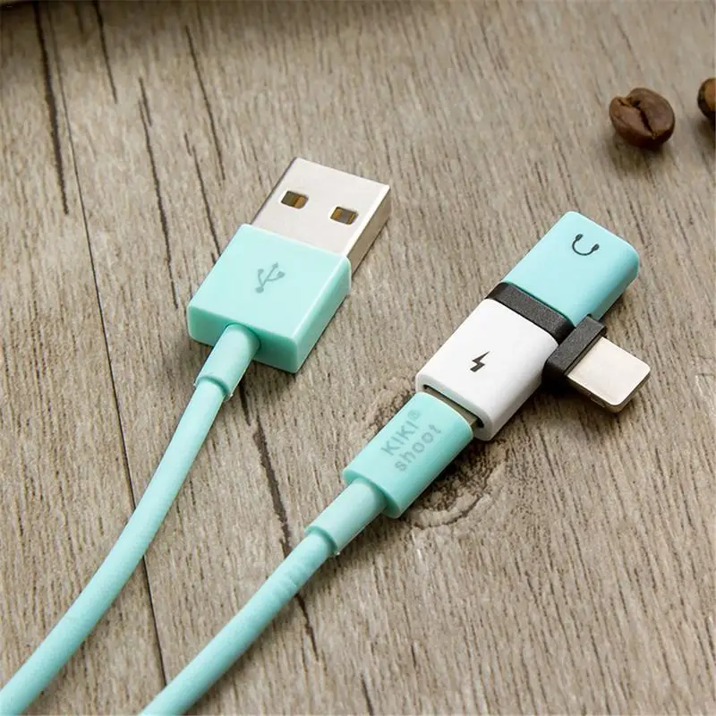 Новый 2 в 1 кабель для передачи данных IPhone 7 8 X Xs Ipad Ipod двойной Lightning наушников