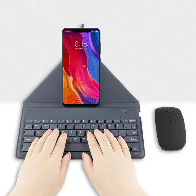 Bluetooth Keyboard For Xiaomi Mi 9 Mi9 SE 8lite Max 7 Mix2 red mi 5s RedMi 7 Note4 5A 4X Pro Mobile phone Wireless keyboard Case