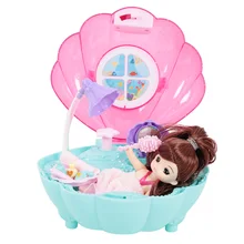 DIY Складная Волшебная маленькая ванная портативная кукла дом