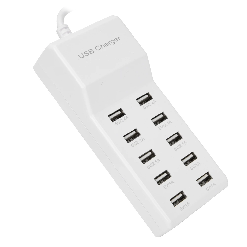 Топ sale10 port 5V12A быстрый USB зарядное устройство концентратор адаптер питания 100 240