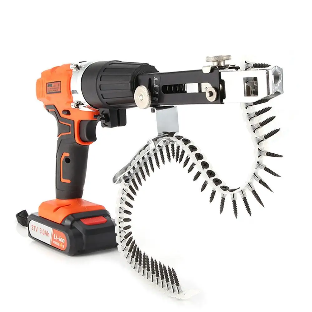 

21V Nail Gun Electric Chain Set Automatic Nail Screw Gun CN Plug 100-240V Riveter Electric Chain Screw Gun 2019