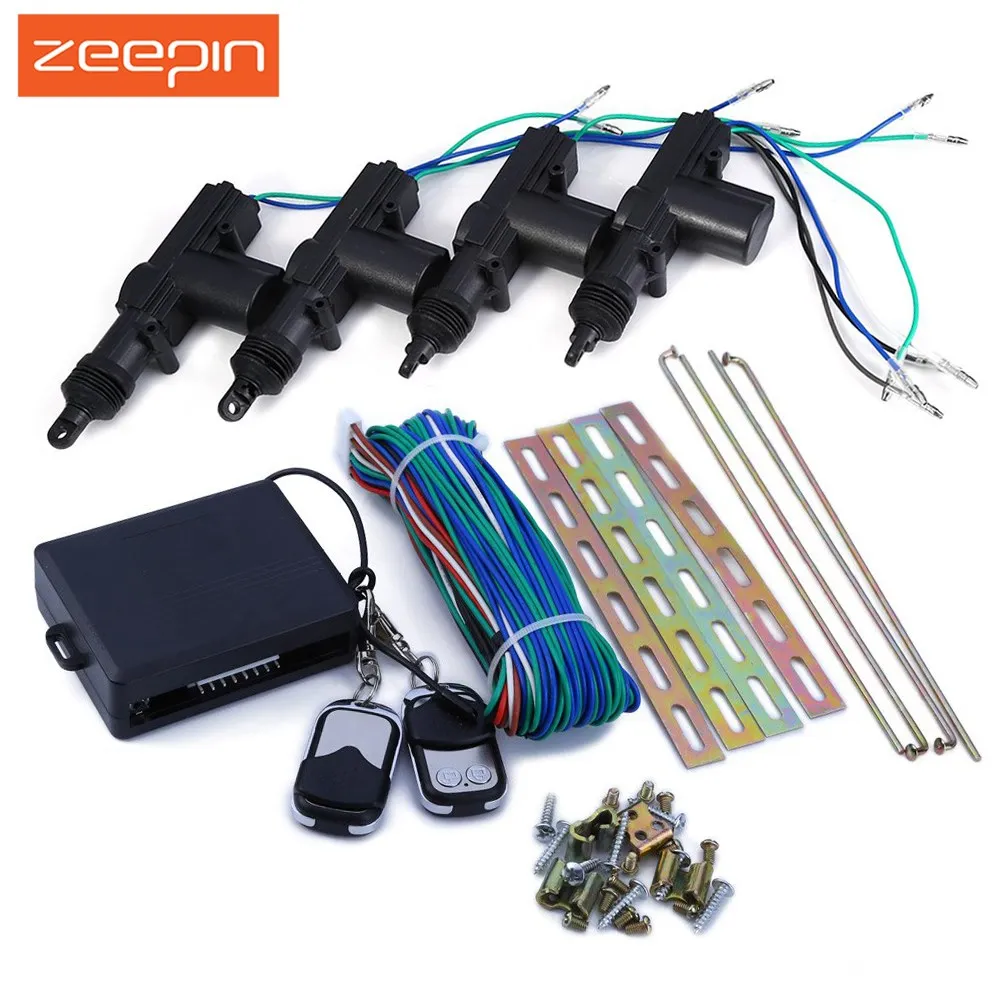 

Universal Car Alarm System 360Degree Rotation Auto Remote Central Security Kit 4 Door Bracket Locking Power Keyless Entry System
