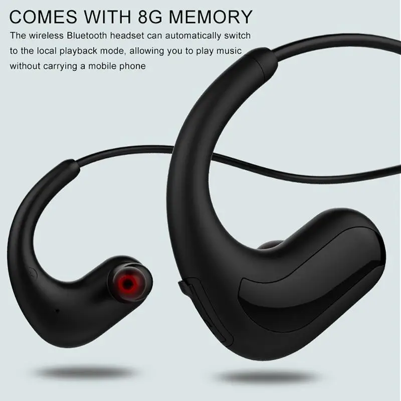 S12 Bluetooth наушники беспроводные стерео Бас 8G память 8 уровень водонепроницаемые