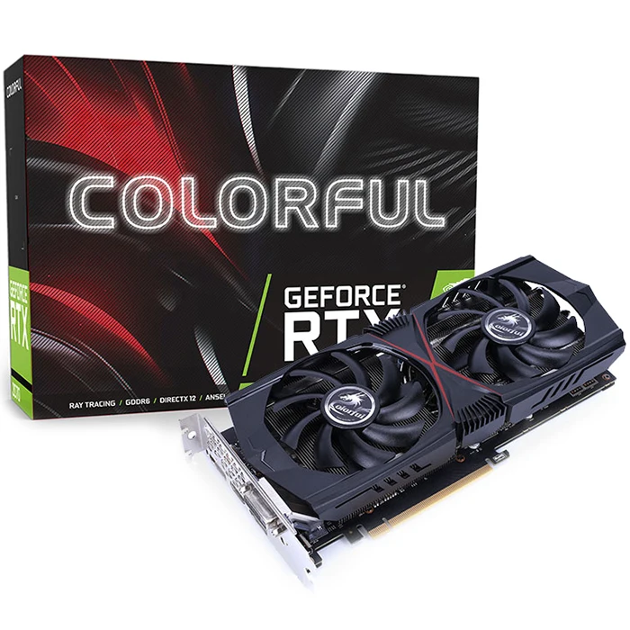Оригинальная Красочная видеокарта GeForce RTX 2060 Gaming GT 6GB 1365MHz GDDR6 192bit 12nm HDMI DVI