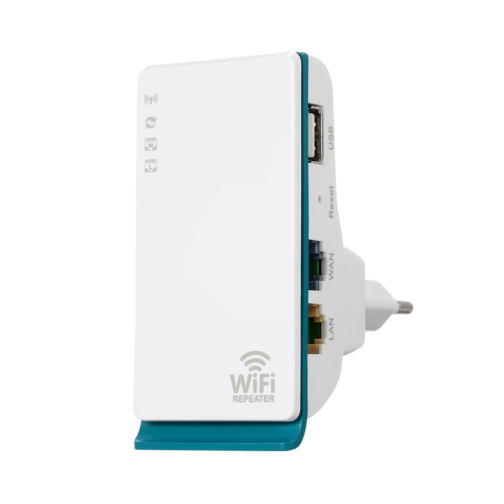 

Wireless Repeater WiFi Extender with RJ45 LAN and WAN Port 2.4G Band WiFi Coverage Repeater/AP Mode EU Plug