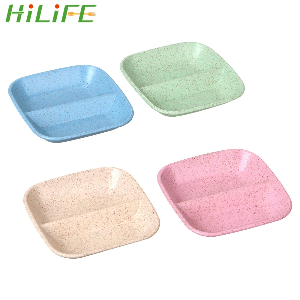 

HILIFE 2 in 1 Kitchen Accessories Sauce Dishes Wheat Straw Gadgets Tableware Seasoning dish