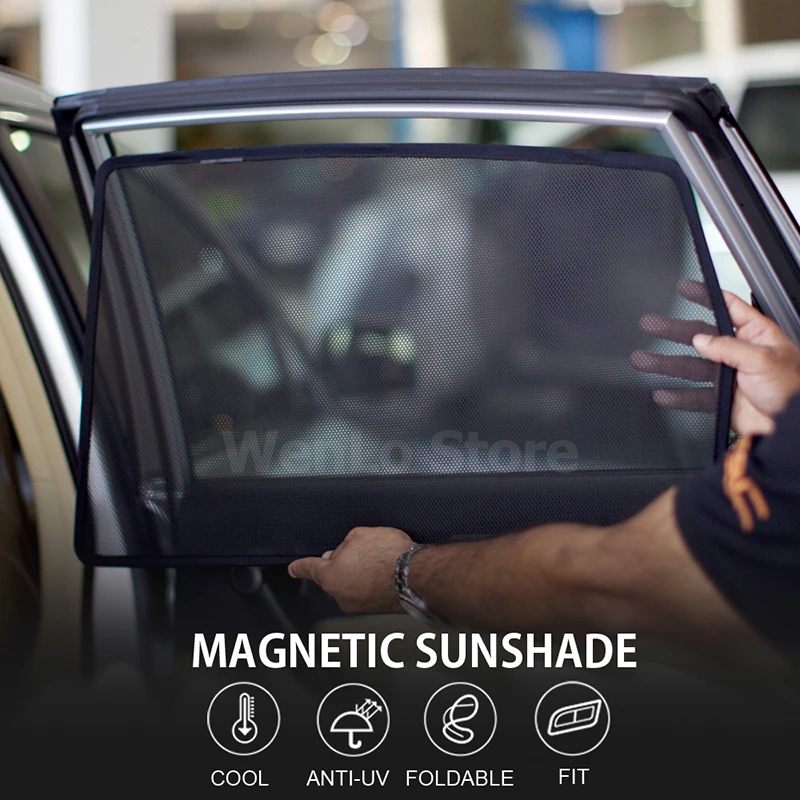 4Pcs Magnetic Car Side Window Sunshade 
