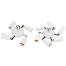 Регулируемый E27 разветвитель 5/7 головок лампа Светодиодная лампа с клиновидным цоколем адаптер держатель гнезда