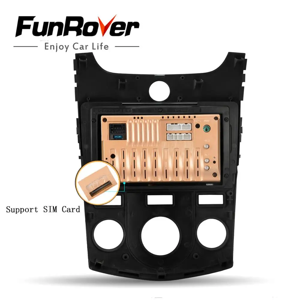 Perfect Funrover Android 9.0 car dvd gps multimedia player For KIA Cerato 2008-2013 dvd navigation radio video audio player no car 2 din 5