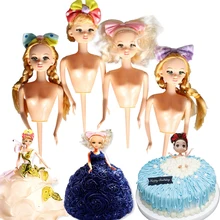 Прекрасный 4 шт./компл. пищевая пластиковая кукла модель формы торта для DIY кукла платье печенье, торты инструменты для украшения кухни
