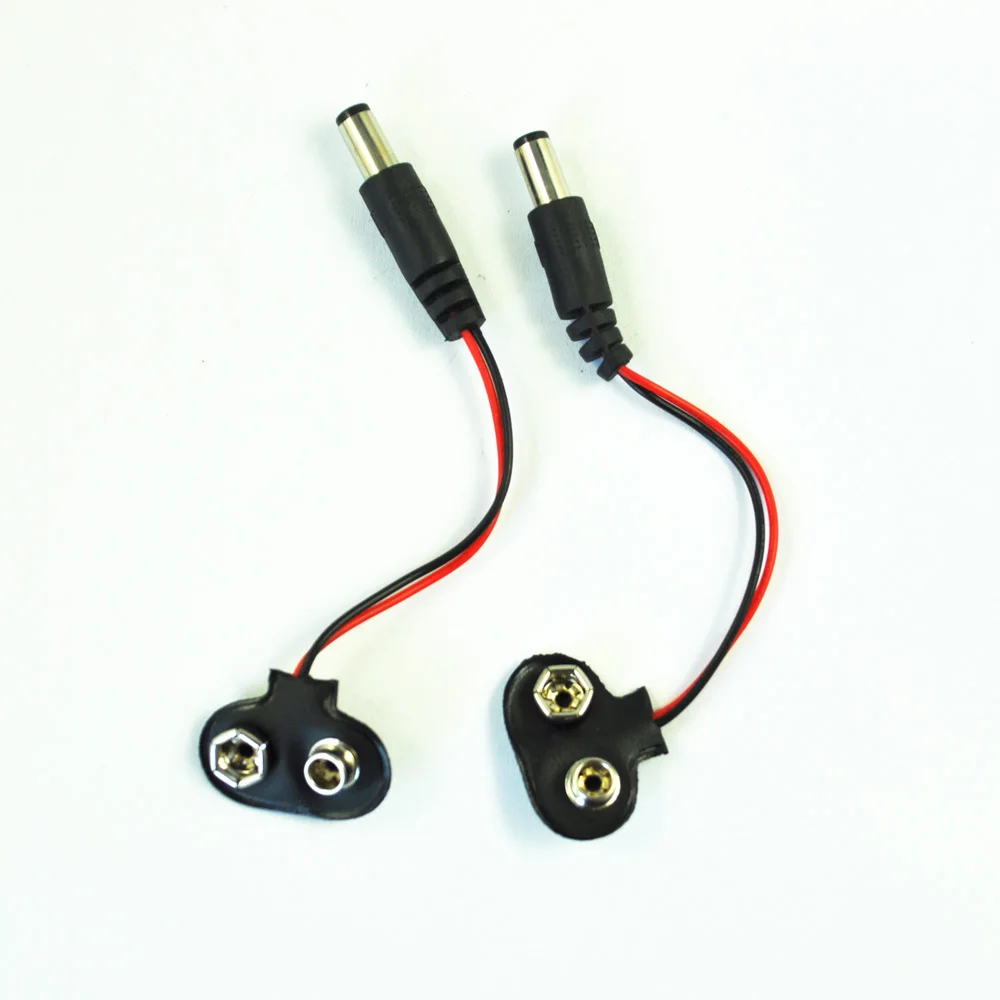 

FFYY-2 Pcs 2.1 X 5.5mm Male Dc Plug to 9v Battery Clip