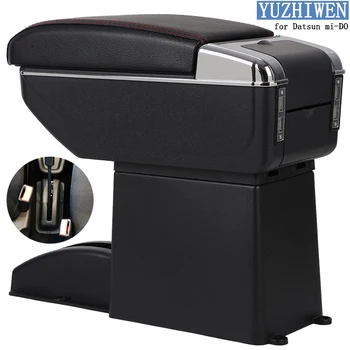

For Datsun mi-DO Armrest Box Datsun mi-DO Universal Car Central Armrest Storage Box cup holder ashtray modification accessories